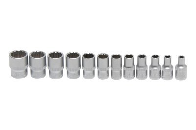 Hlavice 1/4" nástrčné, 12-hran, palcové 12ks - BGS 2755