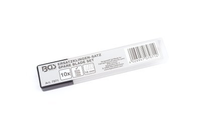 Náhradní čepele pro odlamovací nůž, 18 mm, balení 10 kusů - BGS 7971