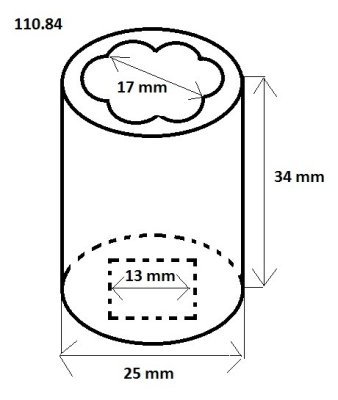 Ořech, hlavice pro poškozené šrouby (různé velikosti), Velikost: 19 mm