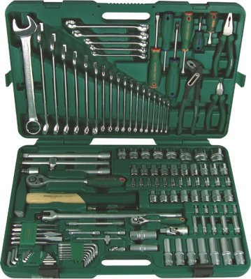 Velká sada ručního nářadí, hlavic 1/4" a 1/2" (gola sada), 127 ks - JONNESWAY S04H524127S