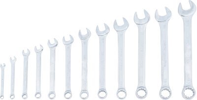 Klíče očkoploché palcové, velikosti 1/4" až 15/16", sada 12 ks - BGS 1195
