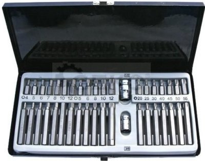 Bity Imbus, TORX a XZN, sada 40 kusů, adaptéry 1/2" a 3/8" - QUATROS QS51131