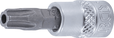 Hlavice zástrčné 1/4" Torx TS, pěticípé s otvorem (různé velikosti) - BGS, Profil: Torx,Velikost: TS45