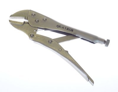Rychloupínací, samosvorné kleště 250 mm, rovné čelisti - QUATROS QS53017