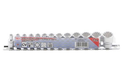 Hlavice multiprofilové 1/4", velikosti 4-14 mm, sada 13 ks, univerzální - BGS 2150