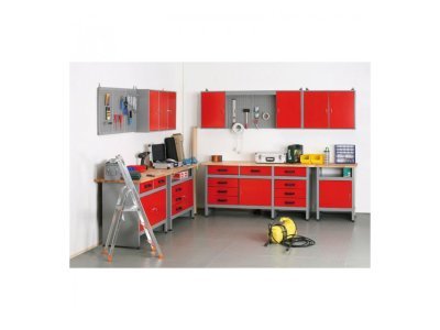 Dílenský stůl "ponk", 4 x zásuvka, 120x60x84cm - MARS 4803