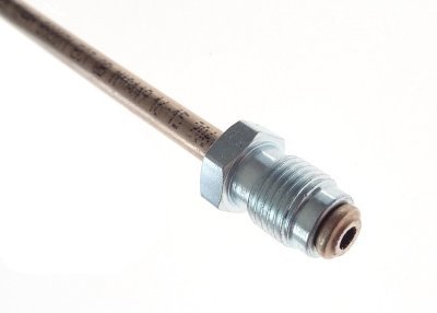 Brzdové trubky 4,75 mm, s holendry typu F, zapertlované, měď/nikl, různé délky, Délka: 860 mm