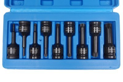 Sada zástrčných úderových hlavic XZN, 1/2", M4 - M16, 9 kusů - QUATROS QS50010