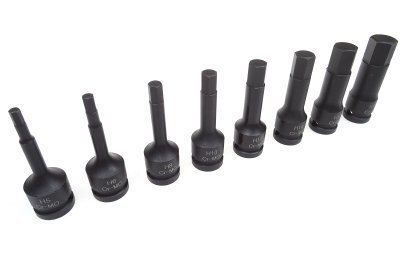 Sada zástrčných úderových hlavic Imbus, 1/2", H5 - H19, 8 kusů - QUATROS QS50008