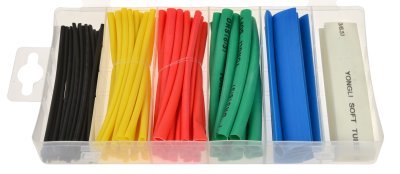 Smršťovací bužírky - hadičky, velikosti 1,5-13 mm, barevné, sada 100 ks po 10 cm