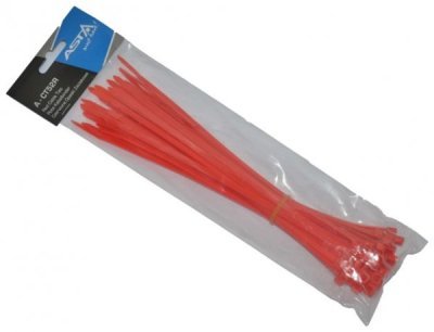 Stahovací pásky 5 x 250 mm, 50 kusů, různé barvy - ASTA, Barva: bílá