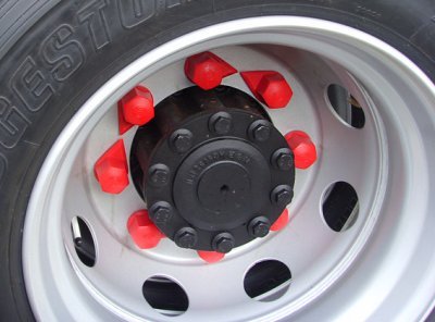 Indikátor povolení matic 32 mm dolní, pro nákladní auta a autobusy, plast - Dustite DT