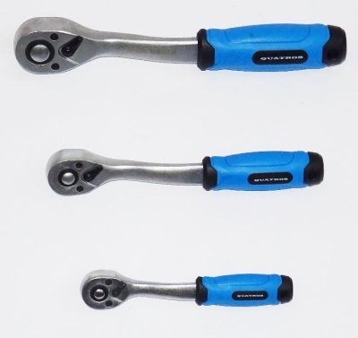 Ráčna 1/2", 72 zubů, s přepínací páčkou, vyhnutá, délka 250 mm - QUATROS QS50114