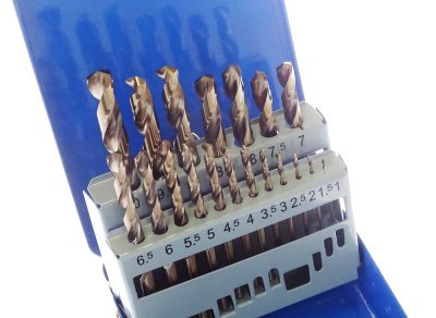 Sada kobaltových vrtáků HSS-Co do nerezu, 1.0-10.0 mm, 19 kusů - QUATROS QS14793
