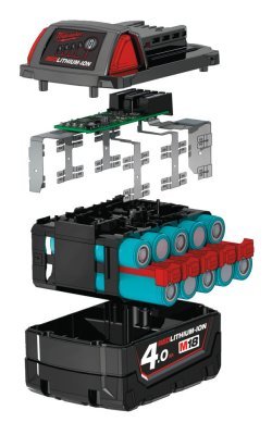 Baterie - akumulátor 18V 4.0 Ah Li-Ion, pro aku nářadí - Milwaukee M18 B4