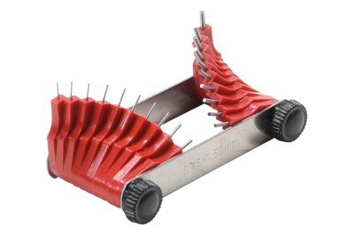 Měrky na kontrolu trysek karburátoru 0,45-1,50 mm, sada 20 ks - BGS 3041
