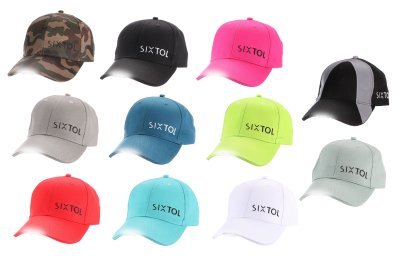 Kšiltovky s LED světlem 25 lm, nabíjeci USB, univerzální velikost - SIXTOL B-CAP, Barva: černá