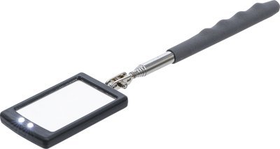 Inspekční zrcátko teleskopické 290-876 mm, s LED osvětlením