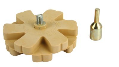 Gumový kotouč na odstranění lepidla - hrubý, 90 mm, včetně adaptéru do vrtačky