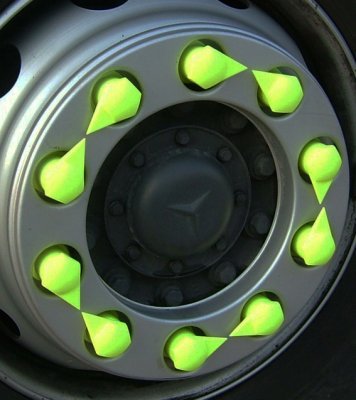Indikátor povolení matic 32 mm horní, pro nákladní auta a autobusy, plast - Dustite LR