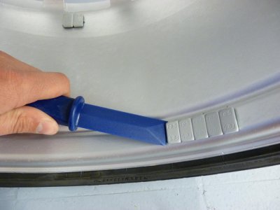 Šábr na odstranění závaží a lišt, plast. délka 192 mm