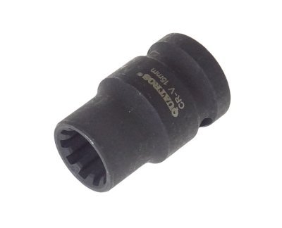 Klíč - nástrčná hlavice 1/2" 15 mm, 10hranná, na brzdy AUDI, PORSCHE - QUATROS QS70015