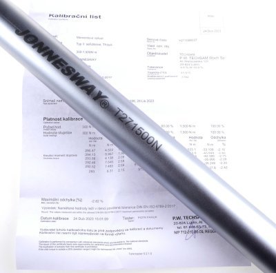 Momentový klíč 1" 300-1500 Nm, s prodloužením, s certifikátem - JONNESWAY T271500N