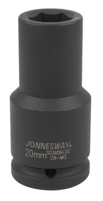 Nástrčné hlavice úderové, prodloužené, 3/4", 6-hranné, velikosti 17-50 mm - JONNESWAY, Velikost: 27 mm
