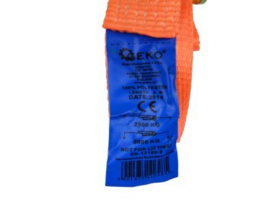 Upínací pásy s hákem 5 tun, 50 mm, různé délky, bez ráčny, Délka: 6 m