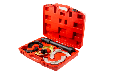 Stahovák pružin McPherson s vyměnitelnými čelistmi - sada 7 kusů - QUATROS QS84027