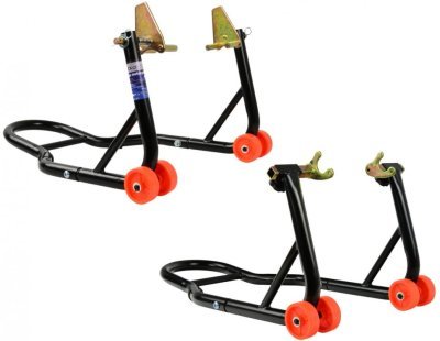 Set stojanů na silniční motocykl - motostojan, přední a zadní, nosnost 270 kg