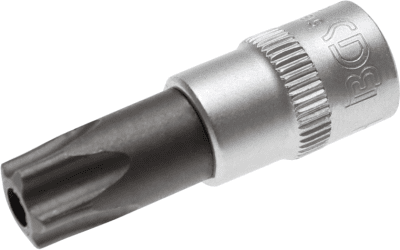 Hlavice zástrčné 1/4" Torx TS, pěticípé s otvorem (různé velikosti) - BGS, Profil: Torx,Velikost: TS40