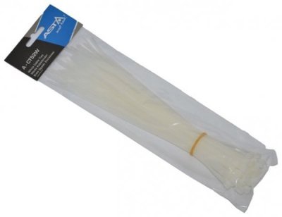 Stahovací pásky 5 x 250 mm, 50 kusů, různé barvy - ASTA, Barva: černá