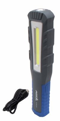 Dílenská montážní lampa, COB LED, 800 lm, nabíjecí, s magnety a háčky - ASTA