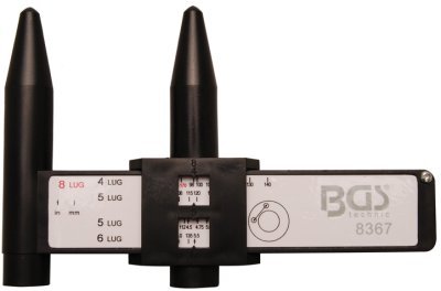 Posuvné měřítko - šuplera na rozteč šroubů disků kol, 4-8 děr - BGS 8367
