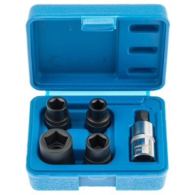 Hlavice na brzdové třmeny 1/2", 10 - 19 mm, sada 5 kusů - ASTA
