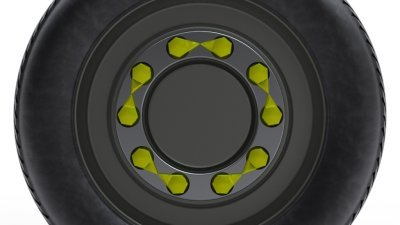 Indikátor povolení matic 27 mm horní, pro nákladní auta a autobusy, plast - Dustite LR