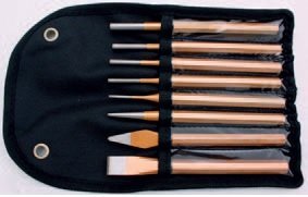Vyrážeče, sekáče, důlčík, sada 8 dílů Cr-V - BGS 1658