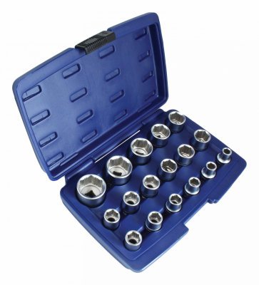 Nástrčné hlavice 1/2'', 6hranné, 10-32 mm, sada 17 ks - ASTA A-AS527