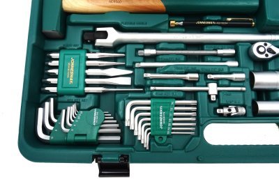 Velká sada ručního nářadí, hlavic 1/4" a 1/2" (gola sada), 127 ks - JONNESWAY S04H524127S