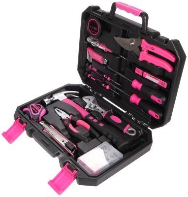 LADY - sada nářadí HOME PINK, 88 dílů - SIXTOL