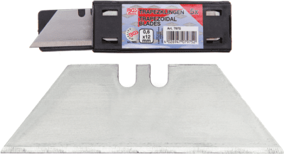 Trapézové čepele - břity pro vysouvací nůž, 0,6 x 12 mm, 5 kusů - BGS 7975