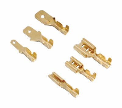 Faston konektory ploché, vel. 2,8/4,8/6,3 mm, neizolované, měď, krimpovací, 600 ks - ASTA