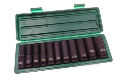 Sada úderových hlavic 1/2", prodloužené, 11 ks, 10-24 mm - JONNESWAY S03AD4111S