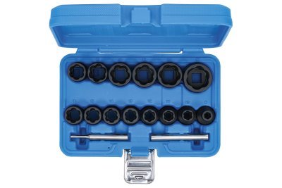 Hlavice 1/2" na poškozené šrouby vel. 8-27 mm, sada 16 ks - BGS 5269