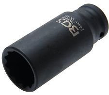 Nástrčné hlavice úderové, 12hranné, prodloužené, 1/2" , různé rozměry - BGS technic, Velikost: 35 mm