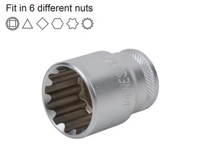 Hlavice 1/2" multiprofilové (různé velikosti) Jonnesway SuperTech, Velikost: 18 mm