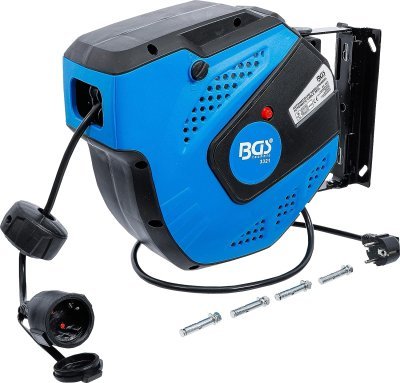 Samonavíjecí prodlužovací kabel s bubnem, 230 V, délka 15 metrů - BGS 3321