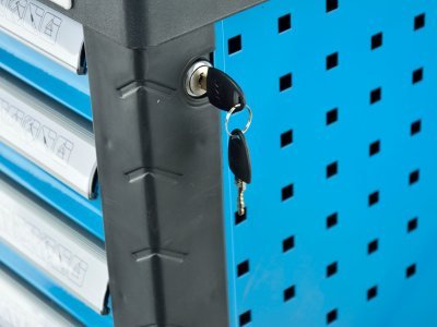 Dílenský montážní vozík, vybavený 245 ks, 6 zásuvek - GEKO G10831
