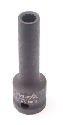 Hlavice nástrčné úderové 1/2", 12hranné, prodloužené 78 mm, různé rozměry - ASTA, Velikost: 27 mm